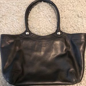 Coach black leather purse